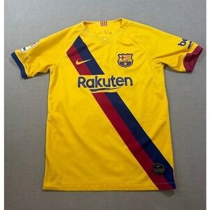 FC Barcelona Soccer Jersey Yellow Nike Rakuten Short Sleeve Boys's Large